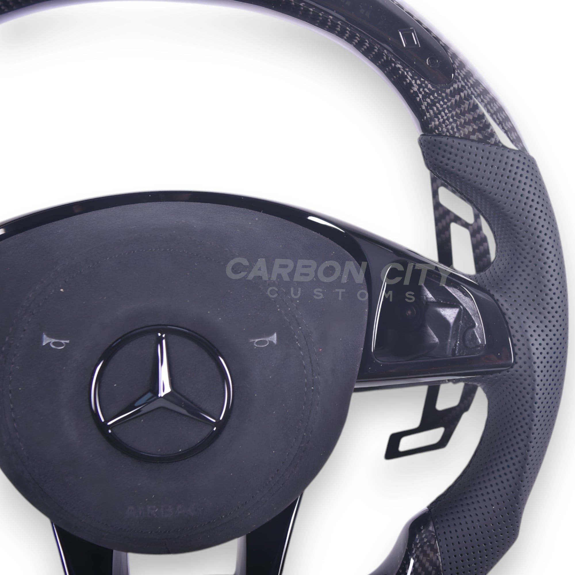 Mercedes-Benz 2017 AMG Style 'OEM+' Pre Designed Steering Wheel - Carbon City Customs