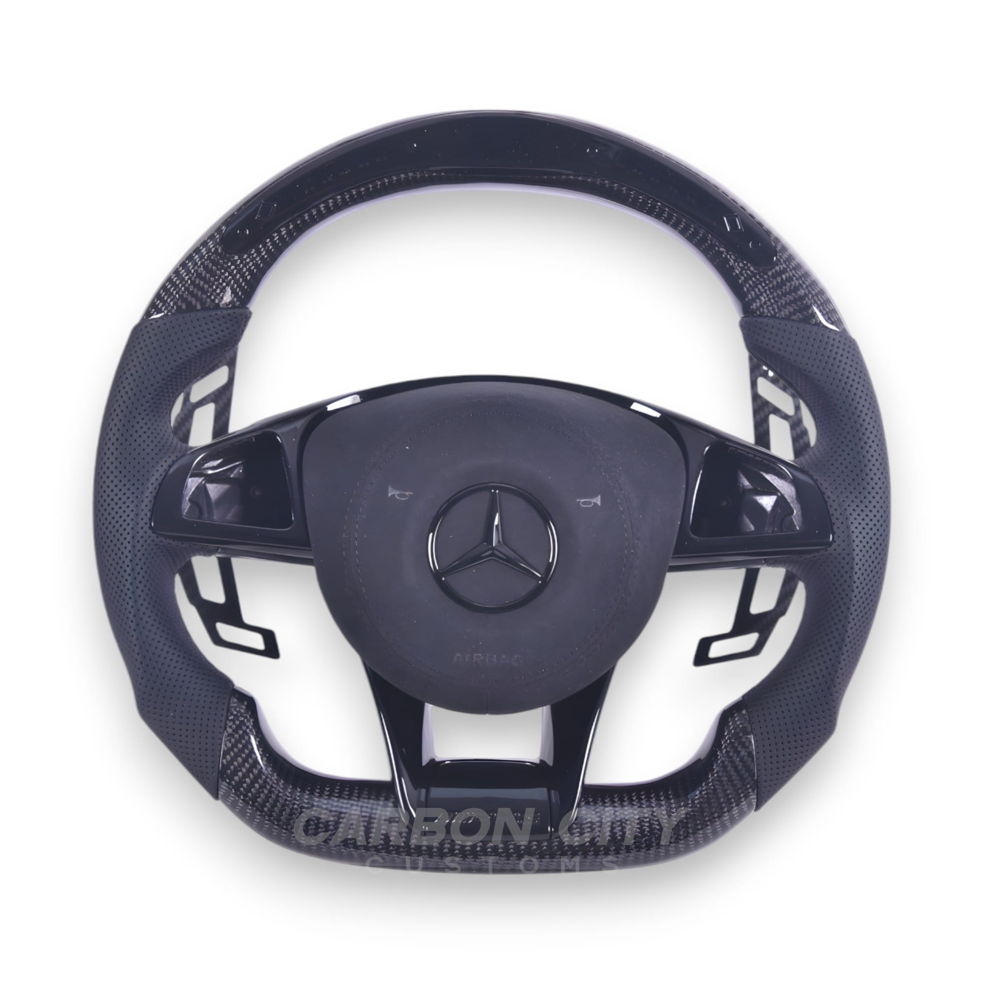 AMG carbon fiber steering wheel with LED
