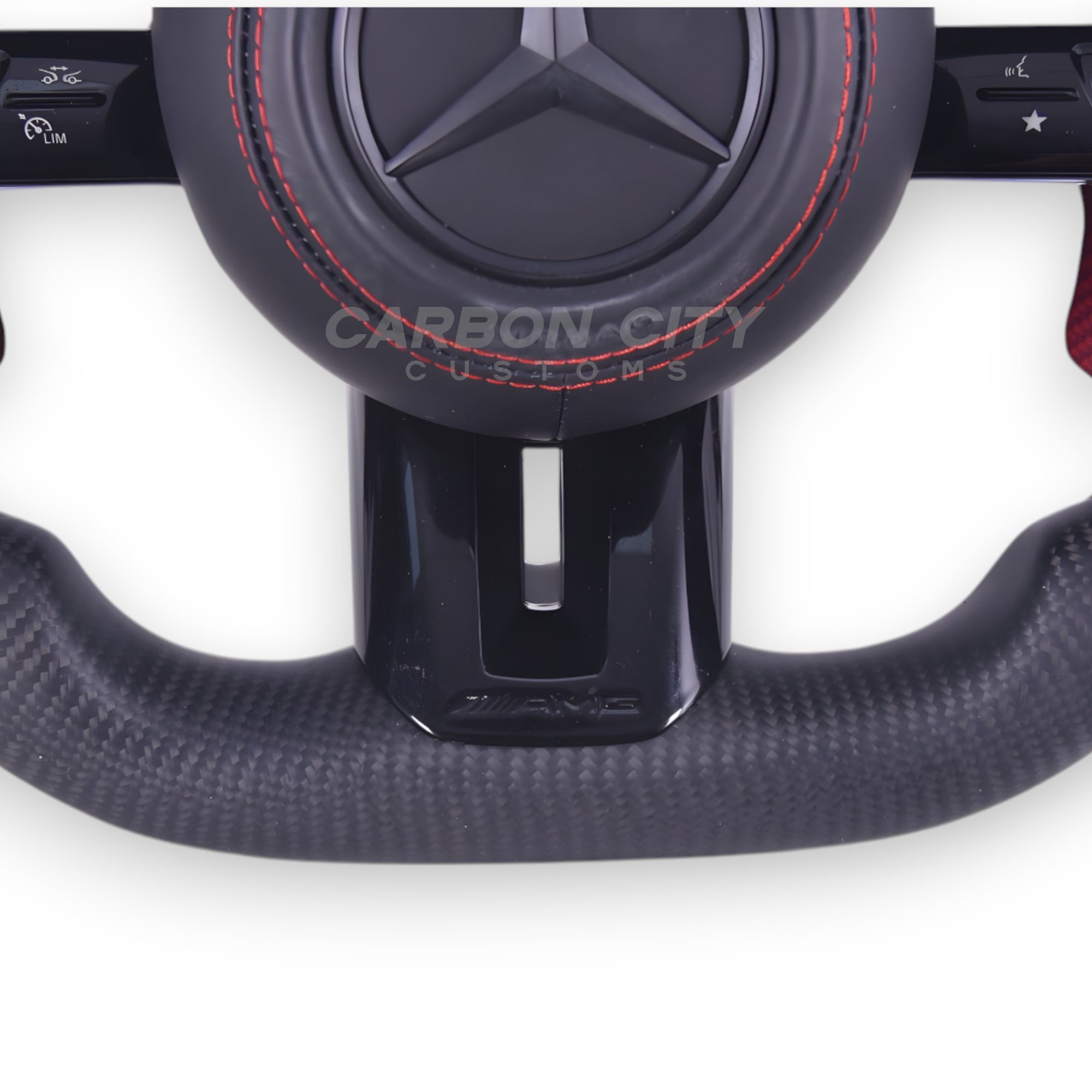 Mercedes-Benz 2023 AMG Style 'STEALTH' Pre Designed Complete Steering Wheel - Carbon City Customs