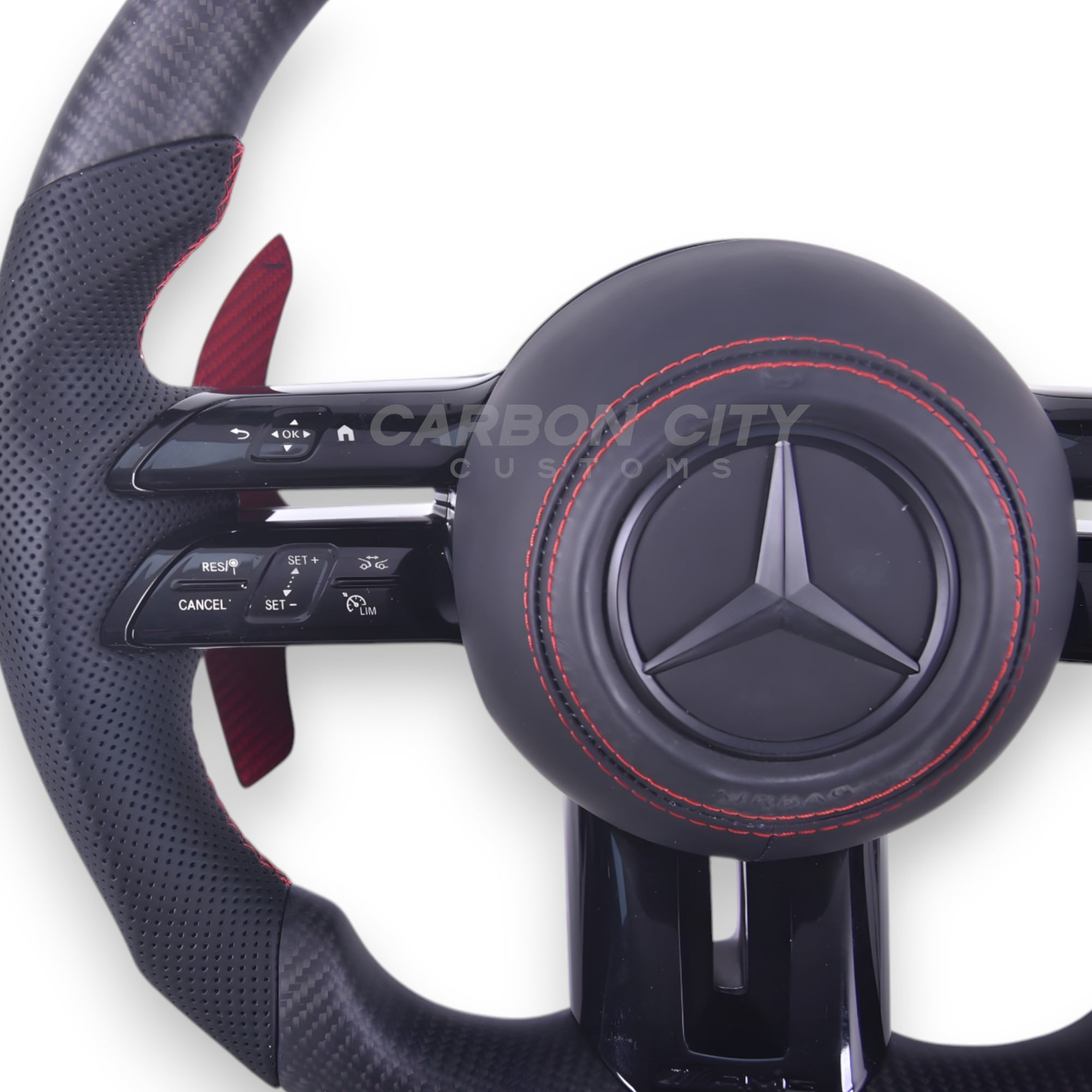 Mercedes-Benz 2023 AMG Style 'STEALTH' Pre Designed Complete Steering Wheel - Carbon City Customs