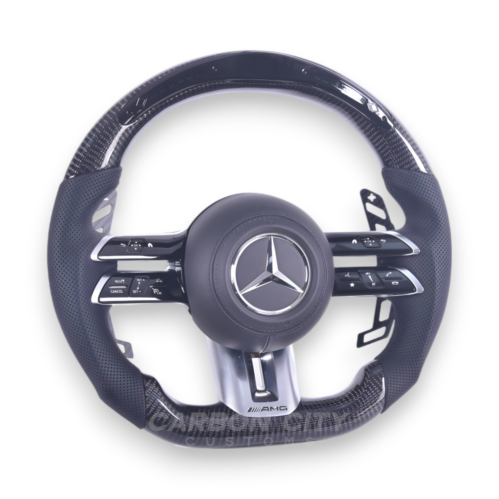 Mercedes-Benz 2023 AMG Style 'OEM+' Pre Designed Complete Steering Wheel - Carbon City Customs