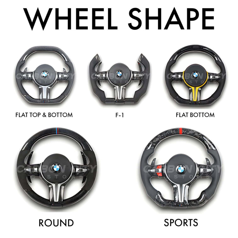 BMW M Style Customizable Steering Wheel - Carbon City Customs