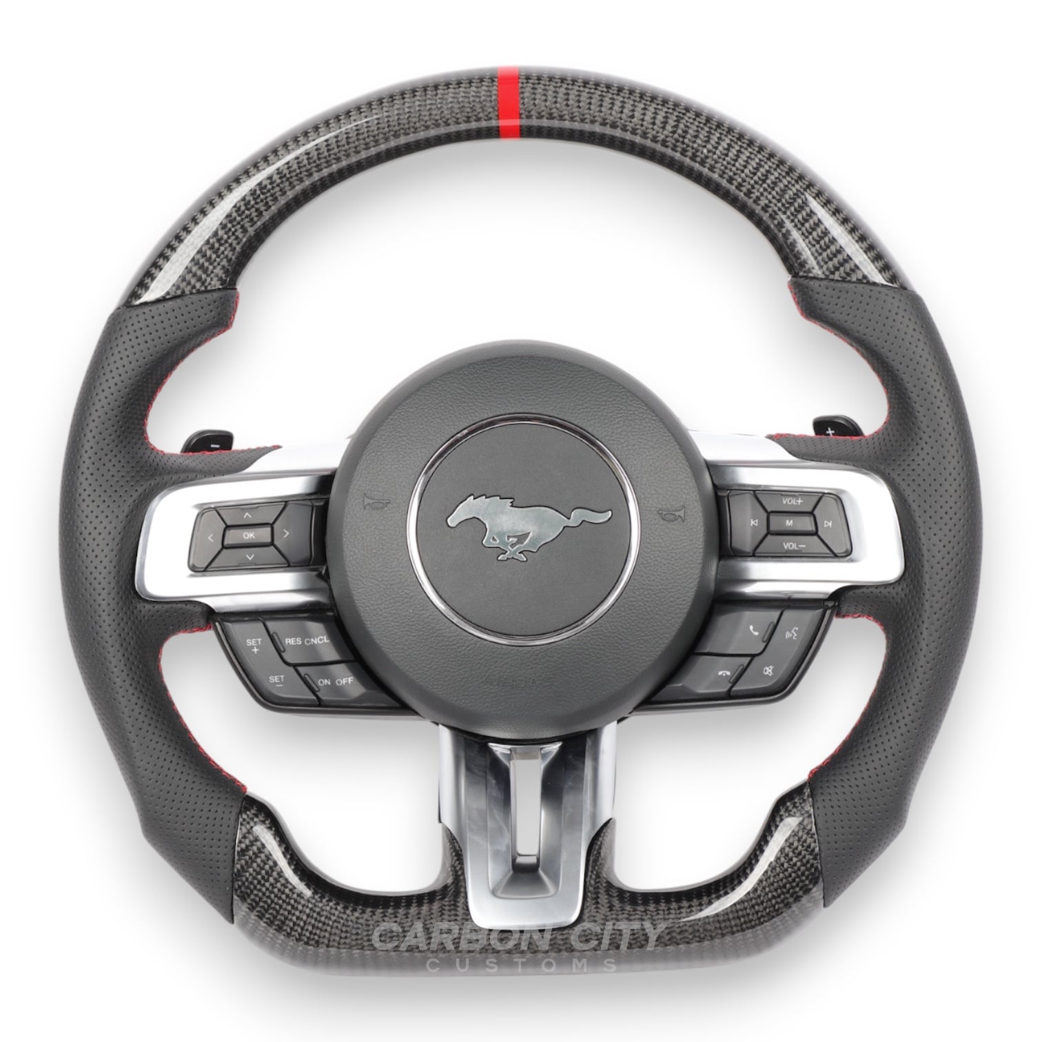 Ford Mustang custom carbon steering wheel