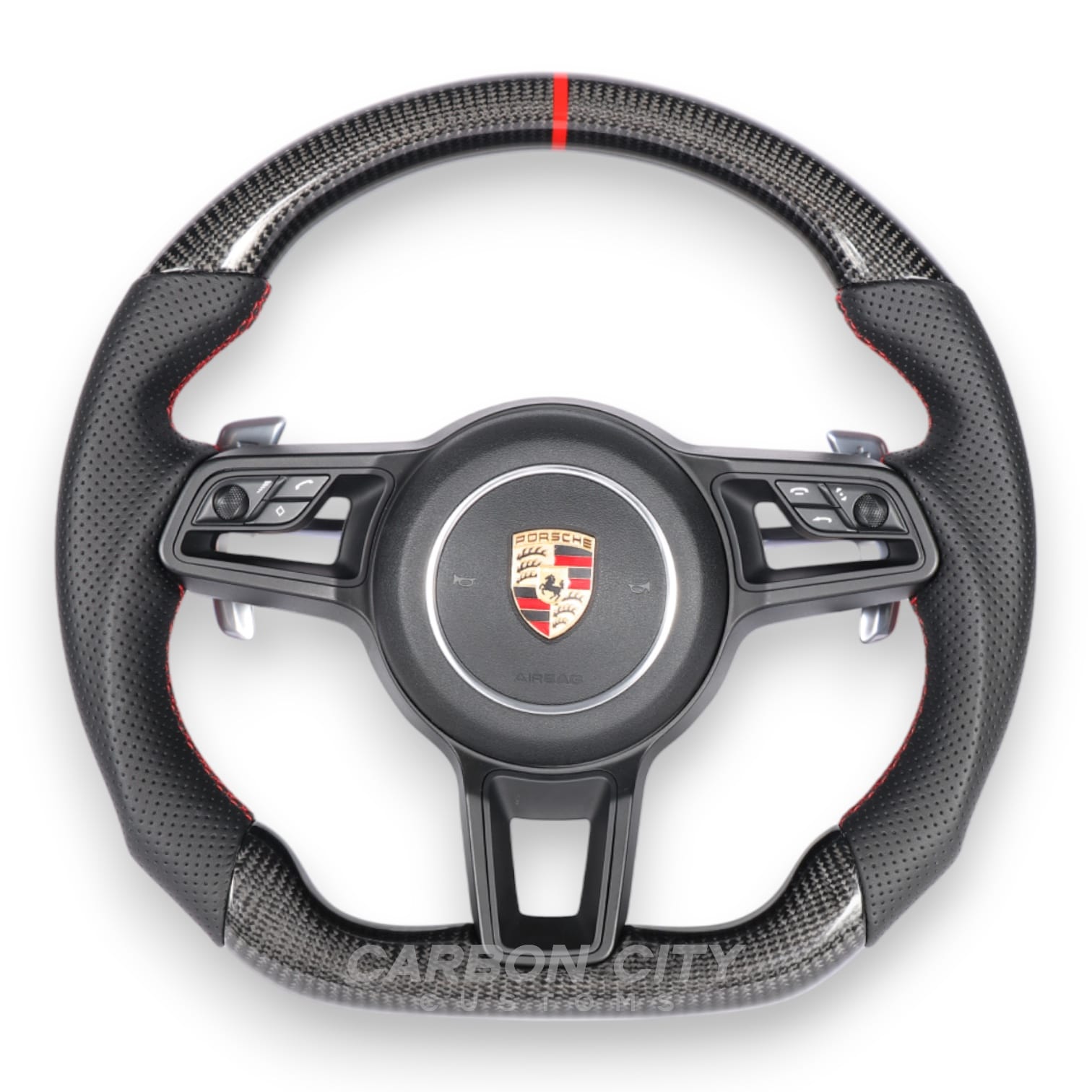 Porsche custom steering wheel front view