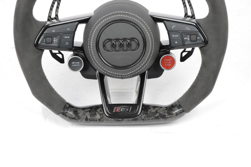 Audi R8/TT Style Pre Designed Complete Forged Carbon Steering Wheel - Carbon City Customs
