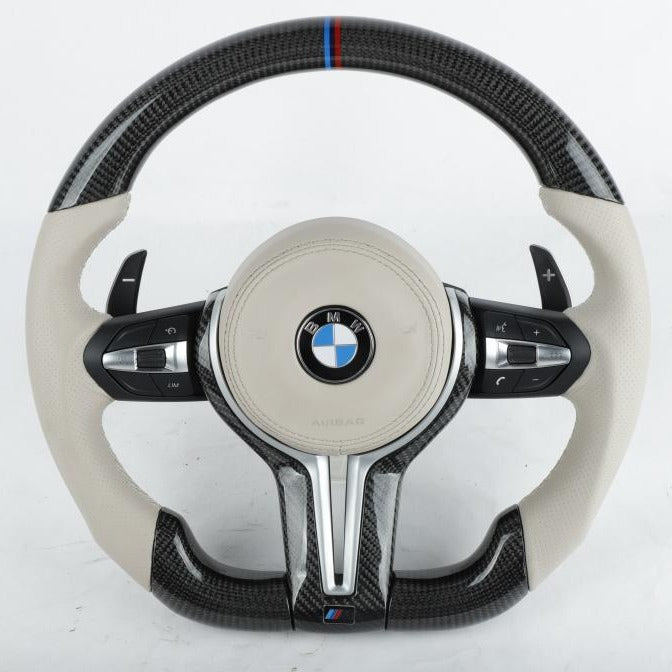 BMW M Style Pre Designed White Steering Wheel