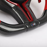 BMW M Style Pre Designed Red Steering Wheel - Carbon City Customs