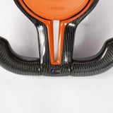 BMW M Style Pre Designed Orange Steering Wheel - Carbon City Customs