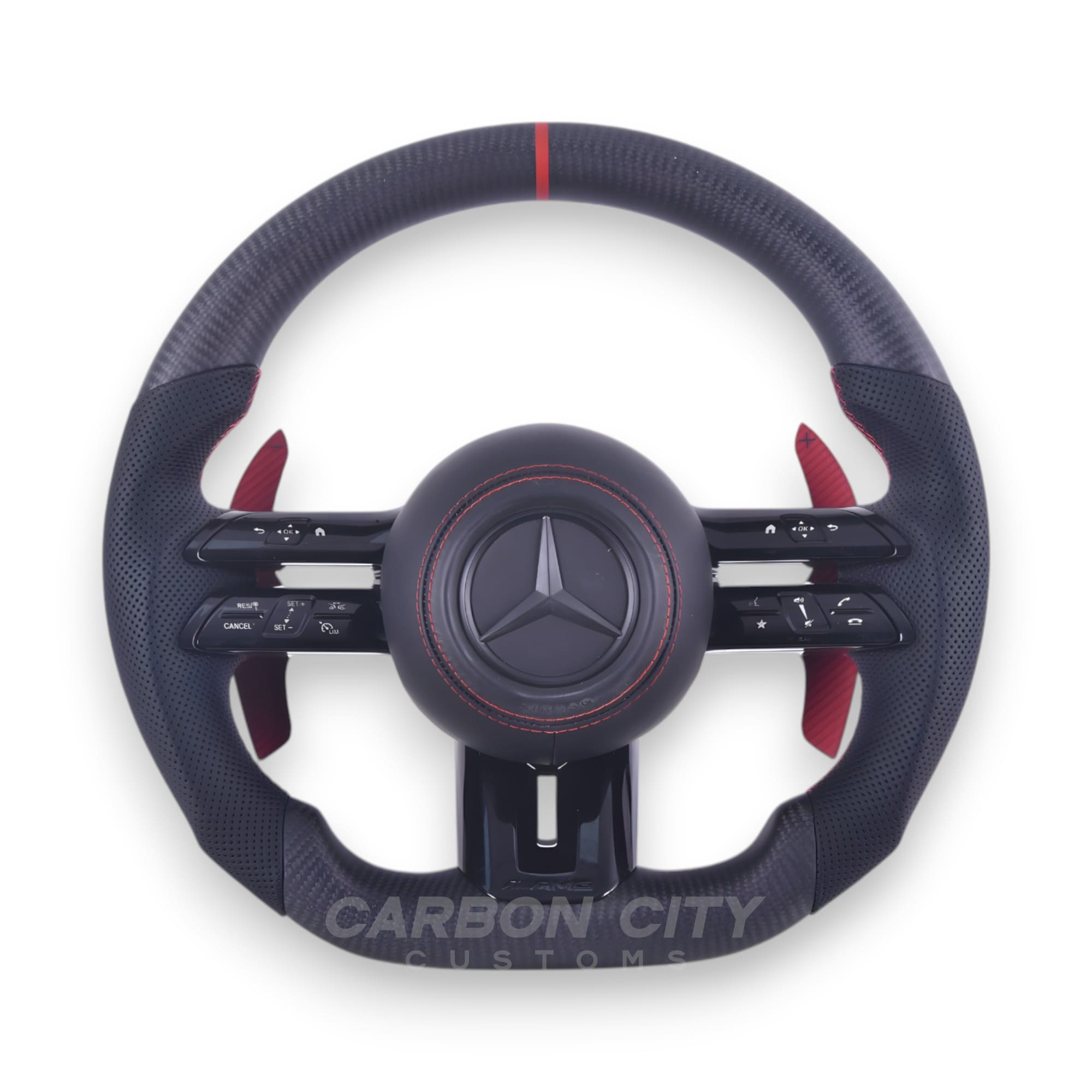 Close-up of AMG-style custom wheel