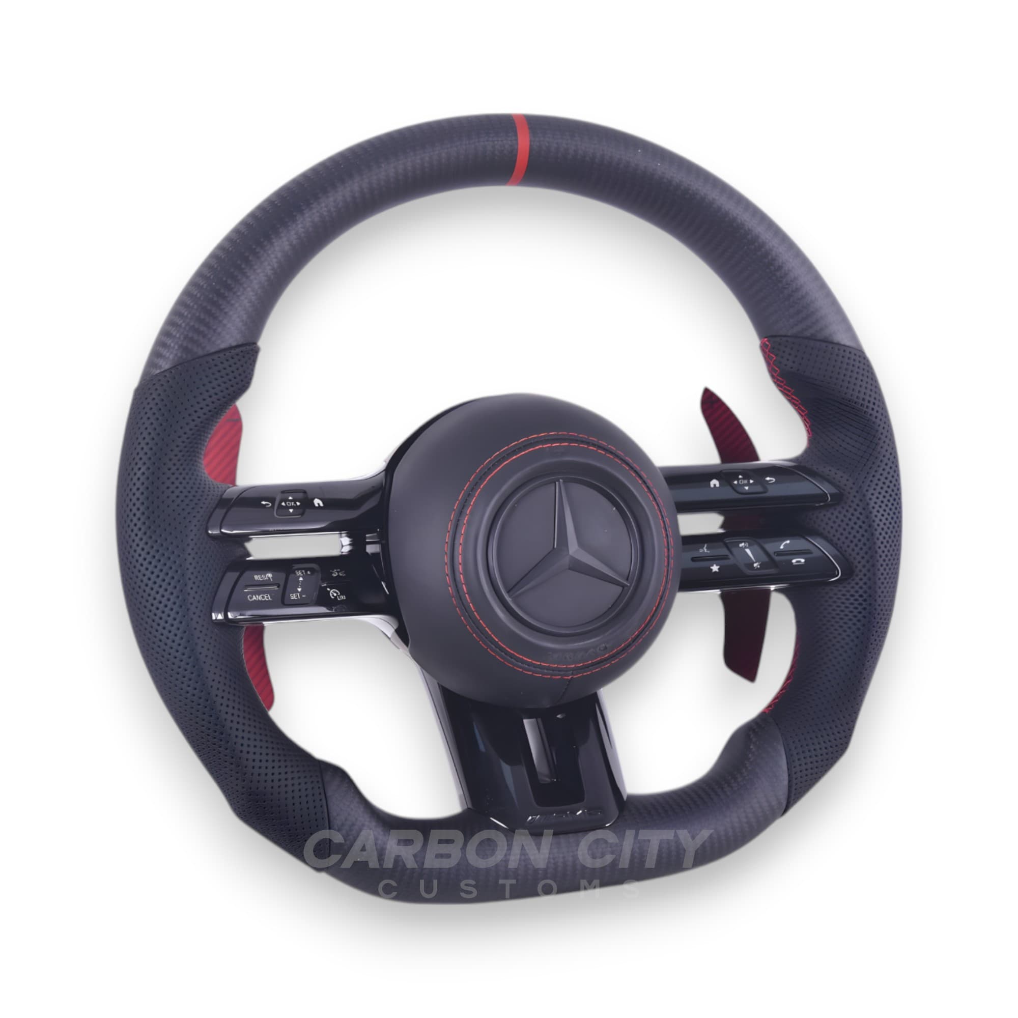 Mercedes-Benz 2023 AMG Style 'STEALTH' Pre Designed Complete Steering Wheel - Carbon City Customs
