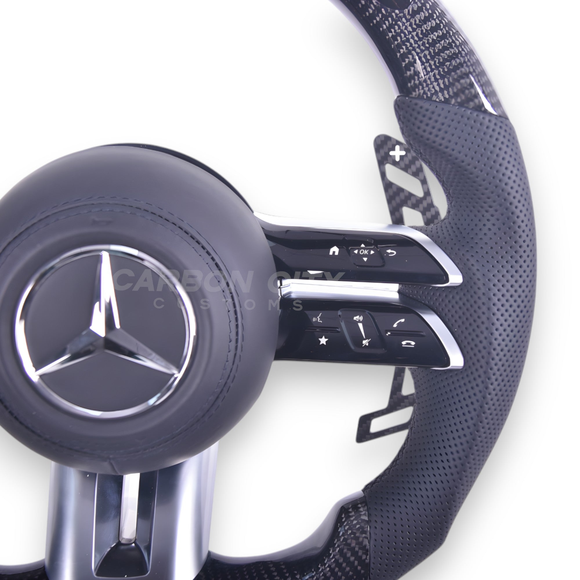 Mercedes-Benz 2023 AMG Style 'OEM+' Pre Designed Complete Steering Wheel - Carbon City Customs