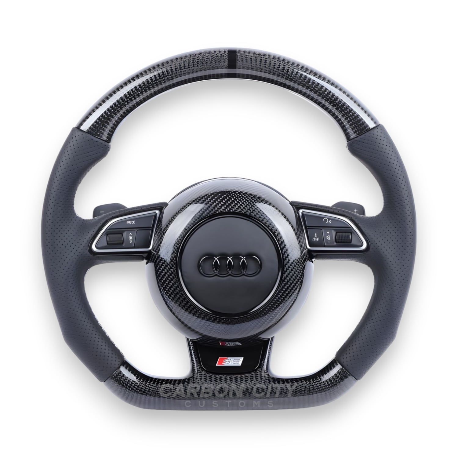 Audi custom carbon fiber steering wheel