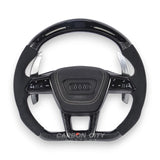 Audi RS6 Style Customizable Steering Wheel - Carbon City Customs