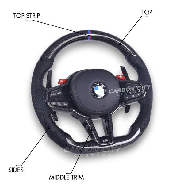 BMW G8X LCI 2025 Customizable Steering Wheel (Suitable For Pre-LCI G8X) - Carbon City Customs