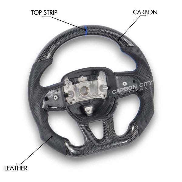 Dodge SRT Style Customizable Steering Wheel - Carbon City Customs