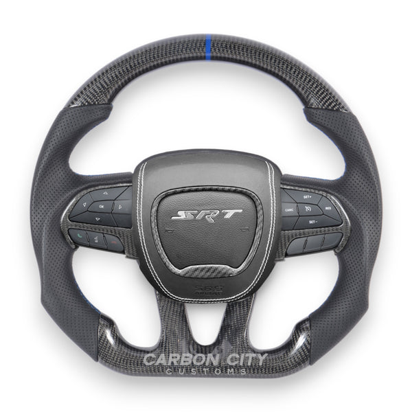Dodge SRT Style Customizable Steering Wheel - Carbon City Customs