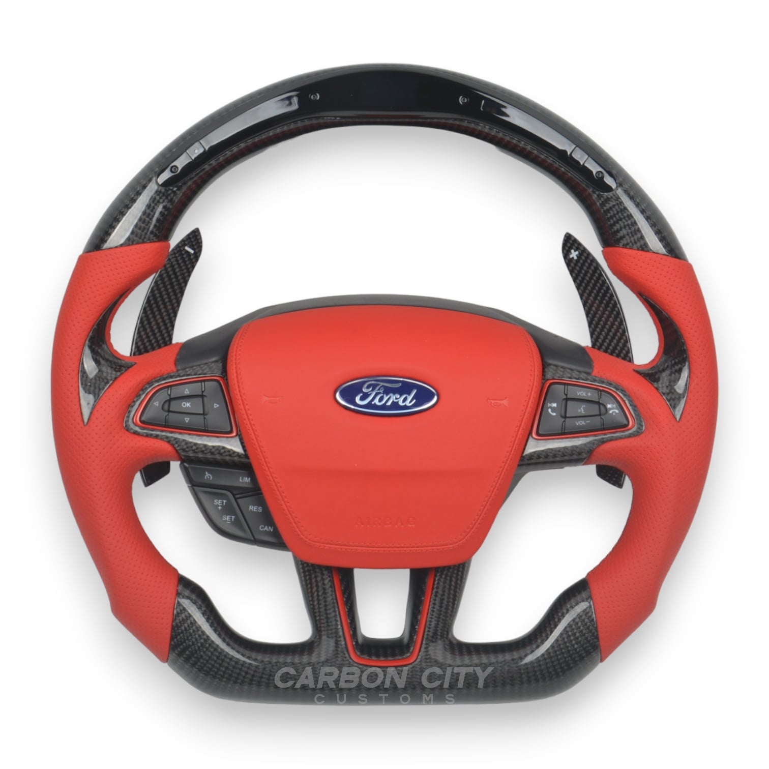 Ford Focus custom steering wheel front view
