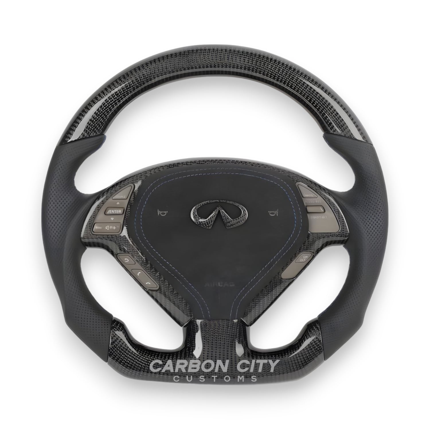 Infiniti custom carbon steering wheel front