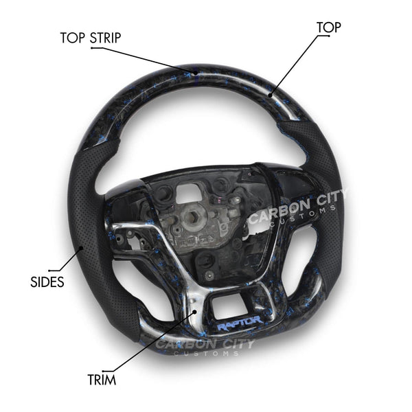 Ford Ranger Raptor Style Customizable Steering Wheel - Carbon City Customs