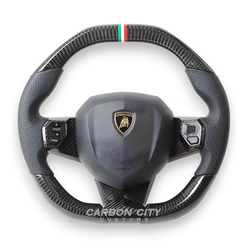 Lamborghini Aventador Style Customizable Steering Wheel - Carbon City Customs