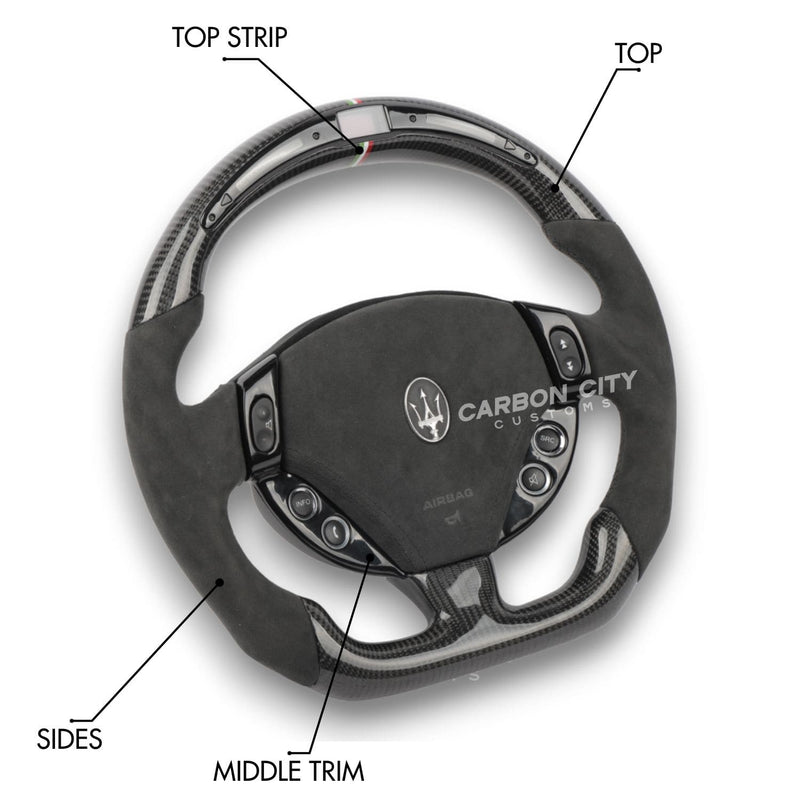 Maserati GranTurismo Style Customizable Steering Wheel - Carbon City Customs