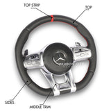 Mercedes-Benz 2020 AMG Performance Style Customizable Steering Wheel (Fits 2010+ All Models) - Carbon City Customs