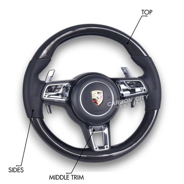 Porsche Customizable Steering Wheel - Carbon City Customs