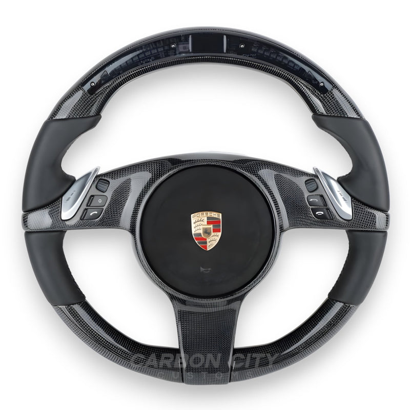 Porsche 2008 - 2014 Style Customizable Steering Wheel - Carbon City Customs