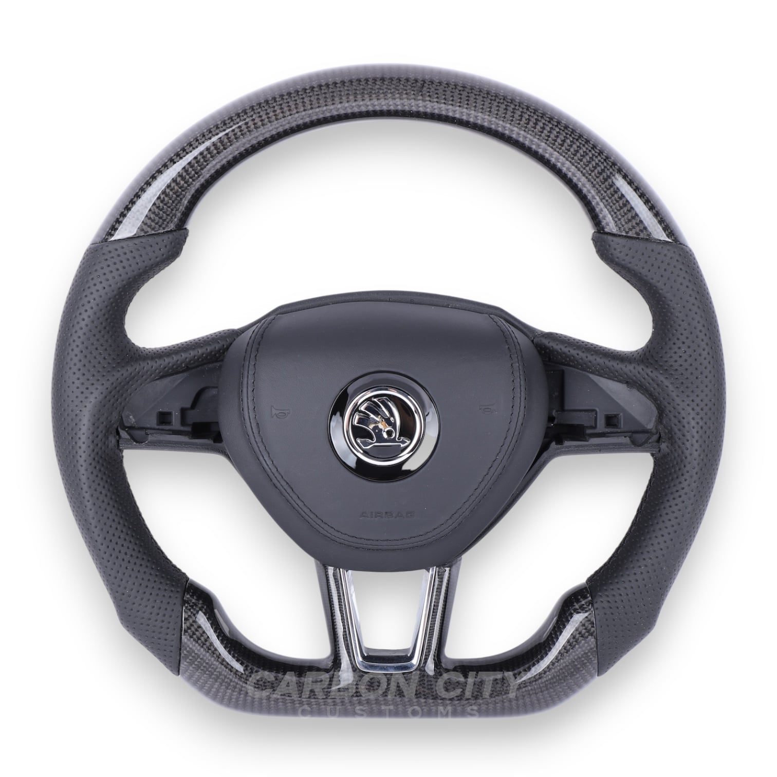 Skoda custom carbon steering wheel