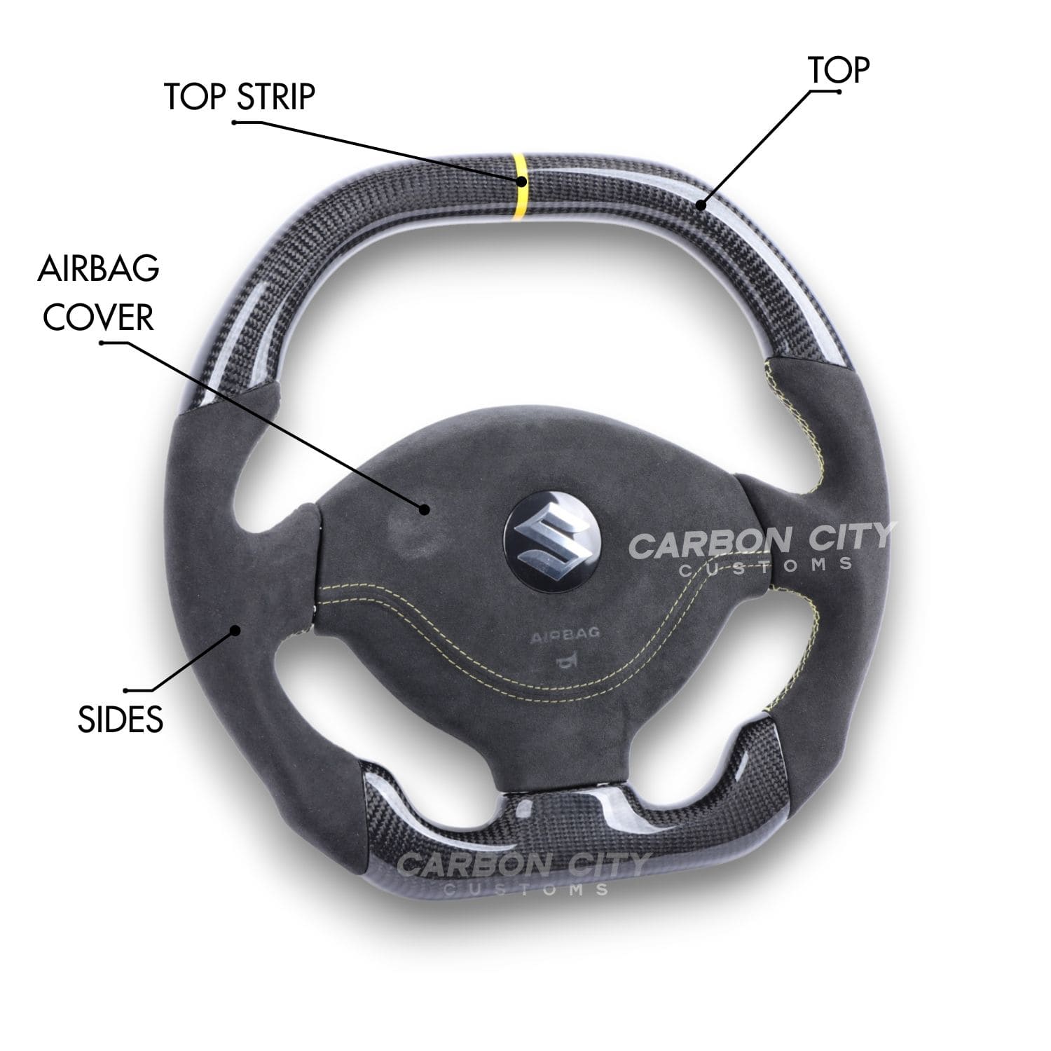 Suzuki Jimny Style Customizable Steering Wheel - Carbon City Customs