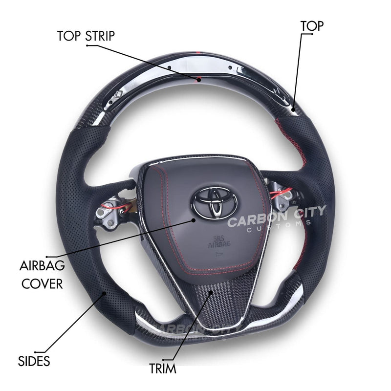 Toyota Camry Style Customizable Steering Wheel - Carbon City Customs