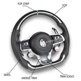 Volkswagen Golf Mk7 / Mk7.5 Style Customizable Steering Wheel - Carbon City Customs