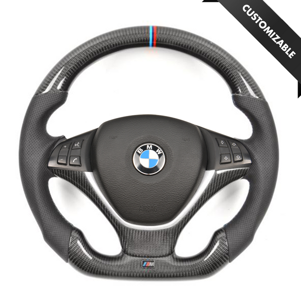BMW E70/E71 X5/X6 Style Customizable Steering Wheel - Carbon City Customs