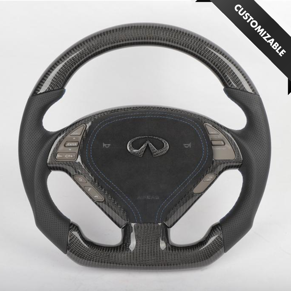 Infiniti G35/G37 Style Customizable Steering Wheel Carbon City Customs