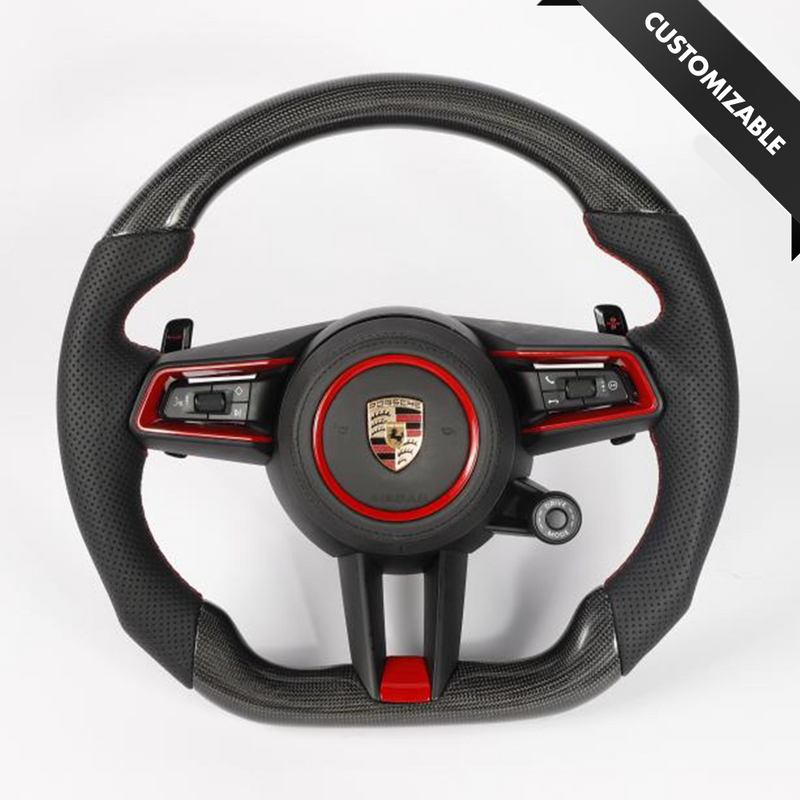 Porsche 911 992 Style Customizable Steering Wheel Carbon City