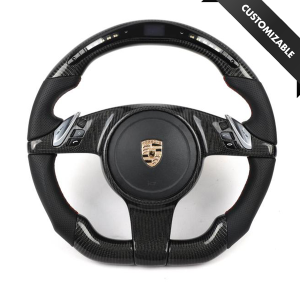 Porsche Cayenne 2011 - 2014 Style Customizable Steering Wheel - Carbon City Customs