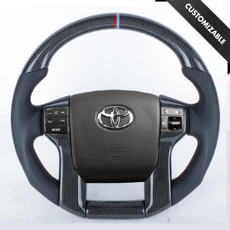 Toyota Land Cruiser Prado Style Customizable Steering Wheel - Carbon City Customs