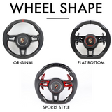 Porsche Macan Style Customizable Steering Wheel - Carbon City Customs
