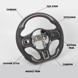 Mitsubishi Lancer Evolution X Style Customizable Steering Wheel - Carbon City Customs