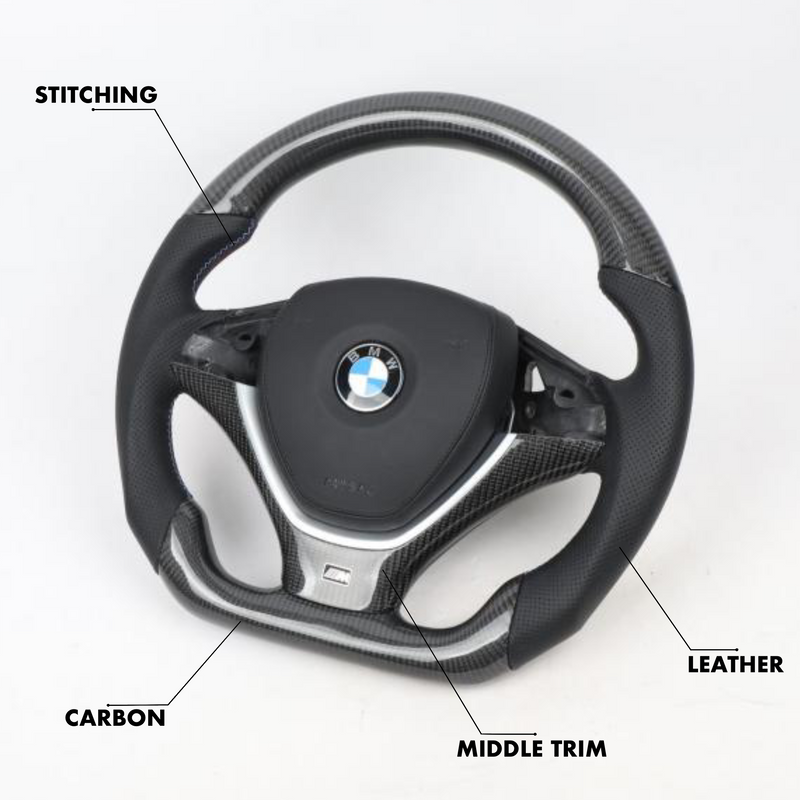 BMW E70/E71 X5/X6 Style Customizable Steering Wheel - Carbon City Customs