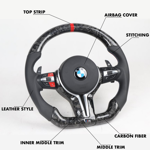 BMW M Style Customizable Steering Wheel For E-Series - Carbon City Customs