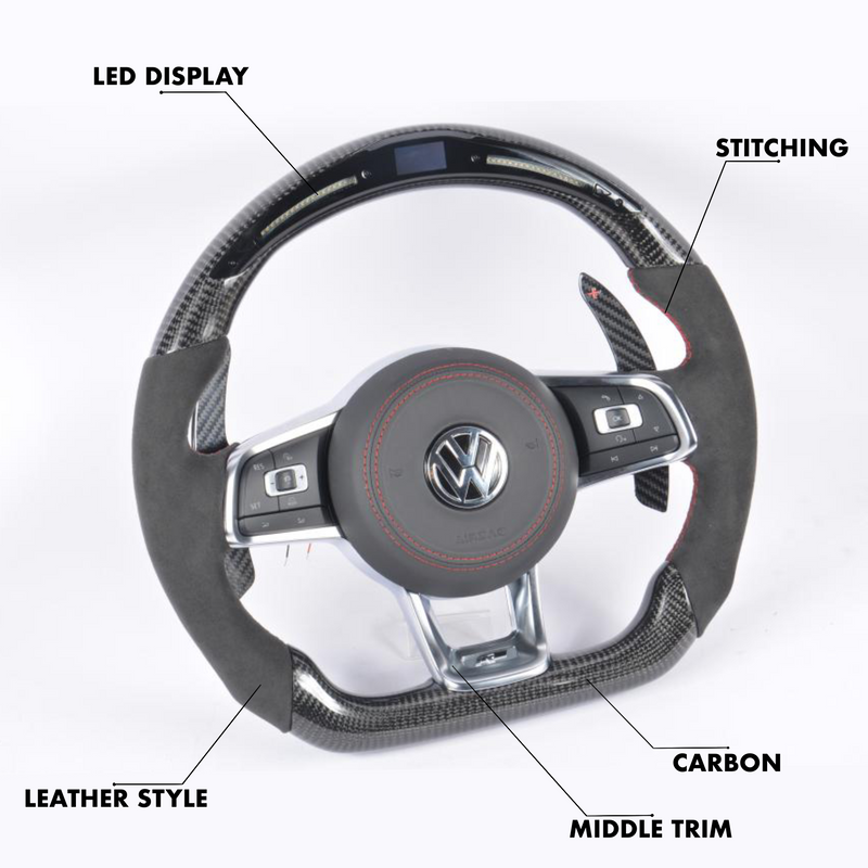 EZM Pin Stripe Lenkrad Aufkleber für VW Golf 7 & MK7.5 Modelle -   Schweiz