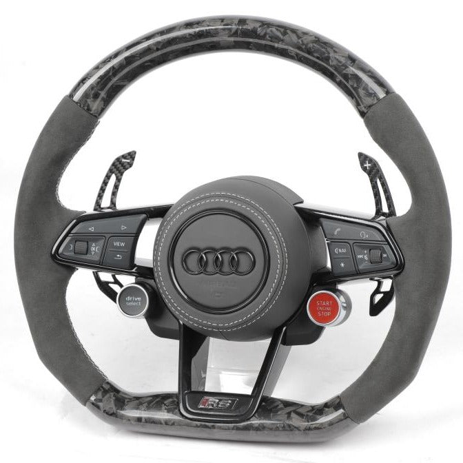 Audi R8/TT Style Pre Designed Complete Forged Carbon Steering Wheel - Carbon City Customs